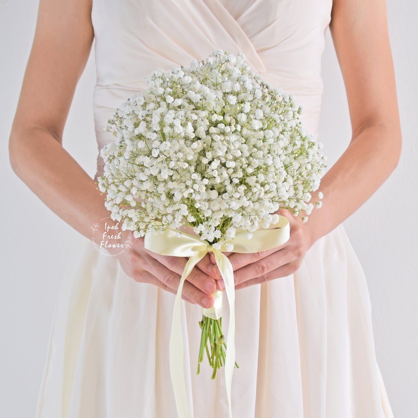 Baby Breath Bridal With Boutonniere| Personalized wedding & ROM flower bouquet