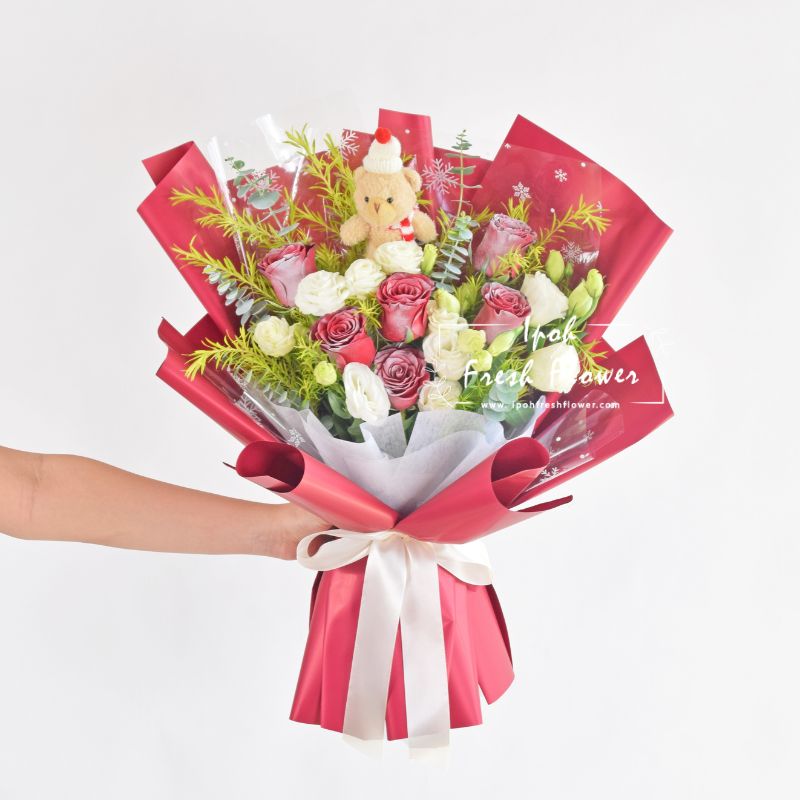Beary Frosty| Christmas Flowers & Gift Delivery| Same Day Delivery Ipoh