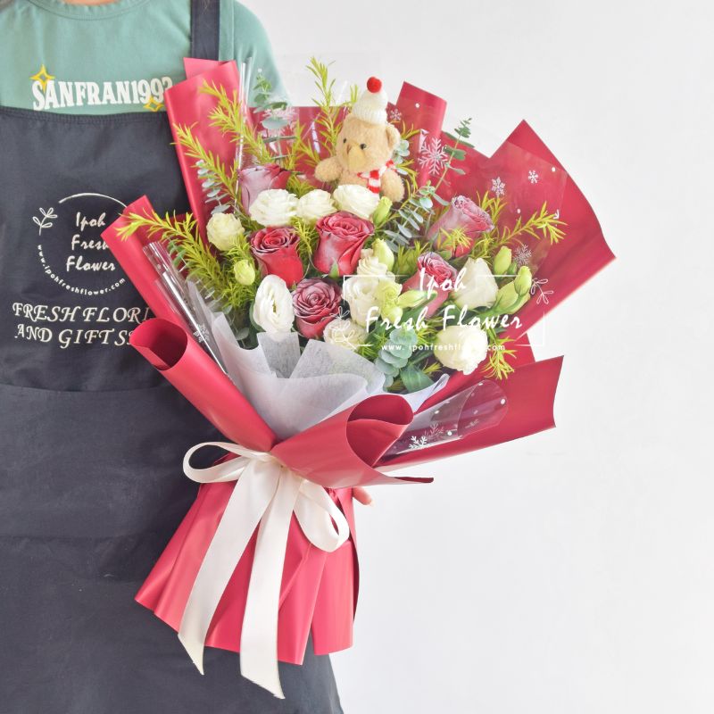 Beary Frosty| Christmas Flowers & Gift Delivery| Same Day Delivery Ipoh