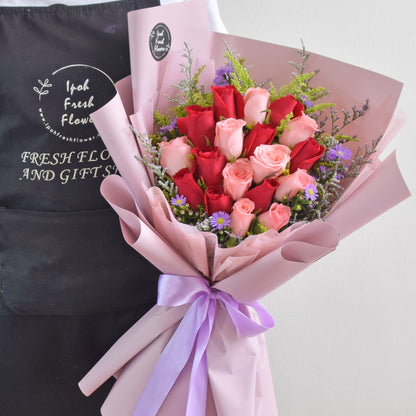 Beauty Angel| Roses Bouquet Fresh Flower| Same Day Free Delivery