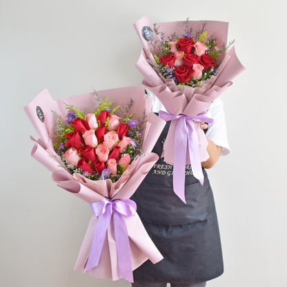 Beauty Angel| Roses Bouquet Fresh Flower| Same Day Free Delivery