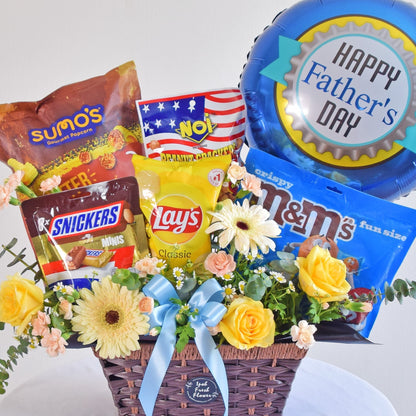 Blooming Treat| Father's Day Special Gourmet Gift Hamper| Same Day Delivery