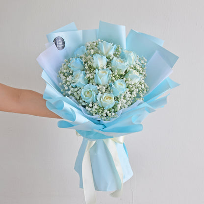 Blue Diamond| Blue Roses Fresh Flower Bouquet| Same Day Delivery