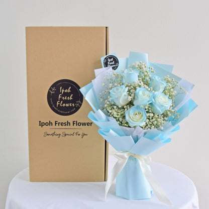 Blue Diamond| Blue Roses Fresh Flower Bouquet| Same Day Delivery