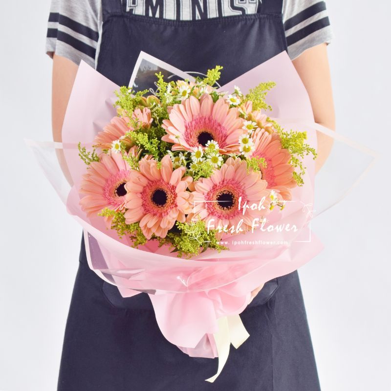 Blush Blooms| Daisy Fresh Flower Bouquet Delivery
