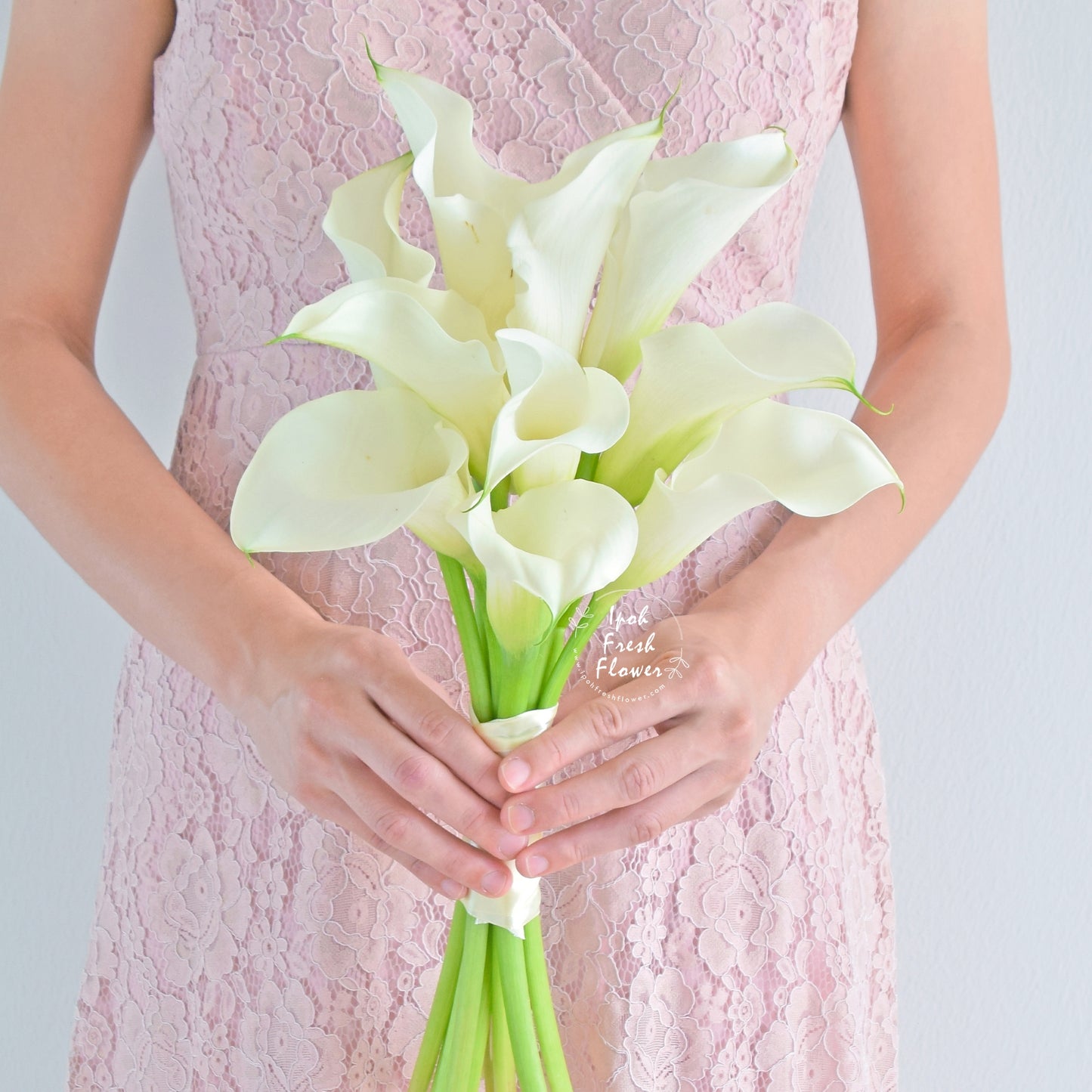 Lilah Cala lilies Bridal Bouquet| Personalized Flower Bouquet For Wedding & ROM