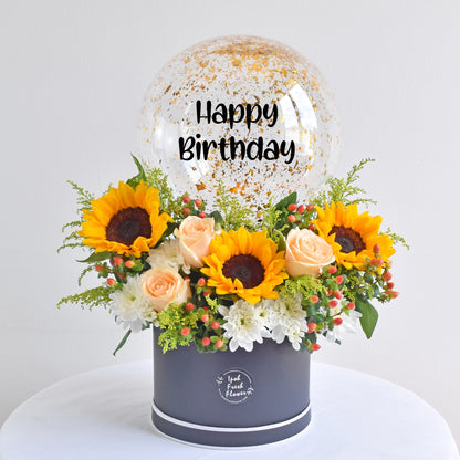 Brittany| Balloon Flower Box| Same Day Free Delivery