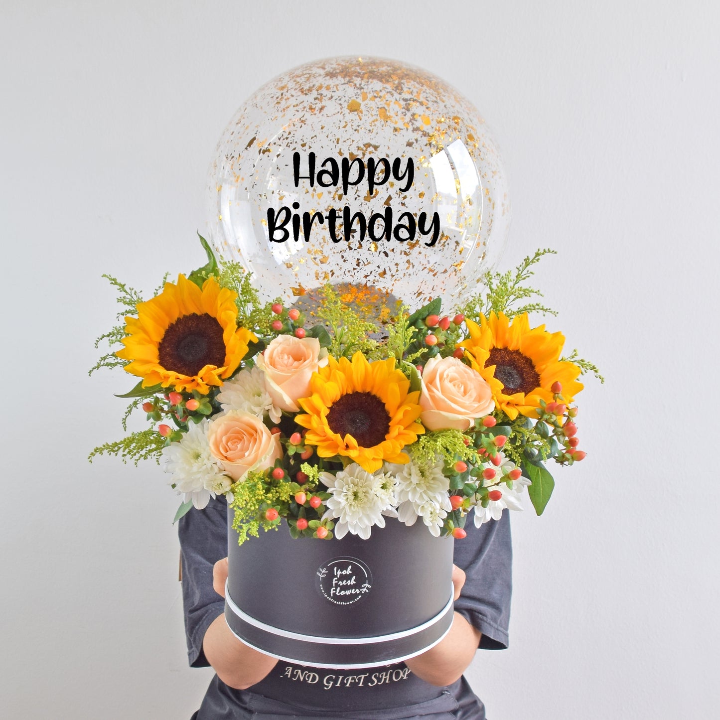 Brittany| Balloon Flower Box| Same Day Free Delivery