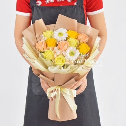 Buttercream| Soap Flower Bouquet| Same Day Delivery