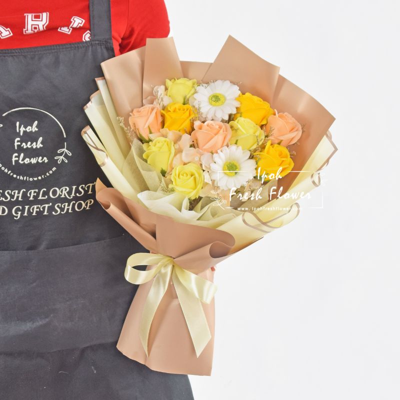Buttercream| Soap Flower Bouquet| Same Day Delivery