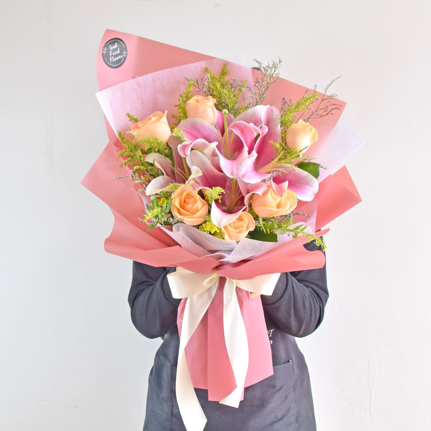 Callie| Pink lilies Fresh Flower Bouquet| Same Day Delivery