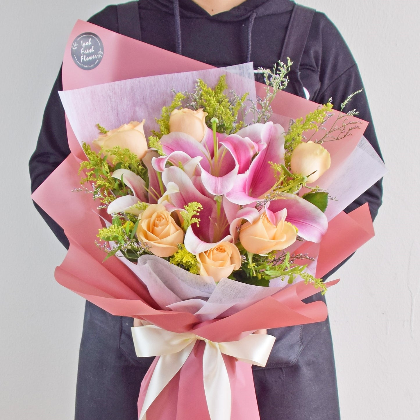 Callie| Pink lilies Fresh Flower Bouquet| Same Day Delivery