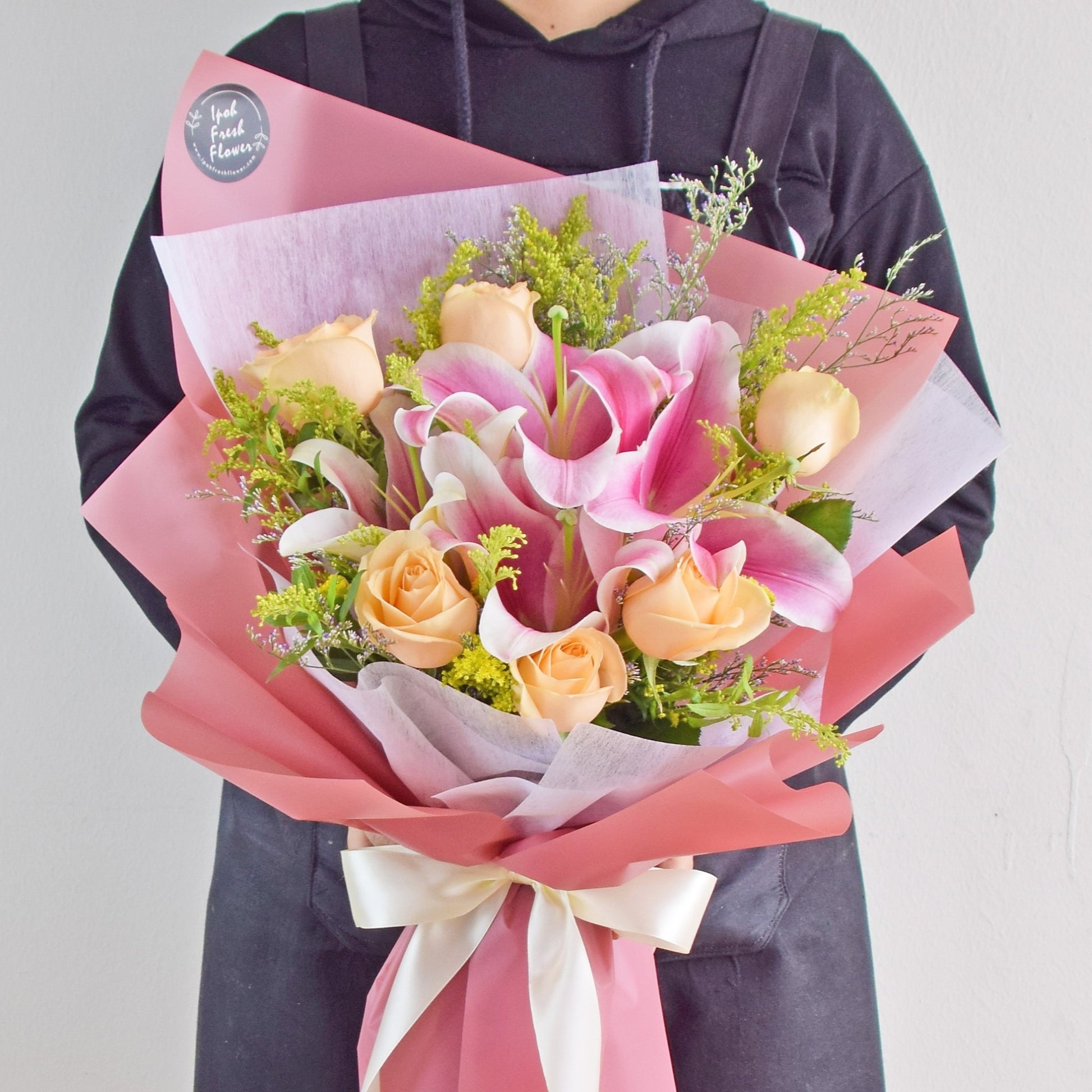 Callie| Pink lilies Fresh Flower Bouquet| Same Day Delivery