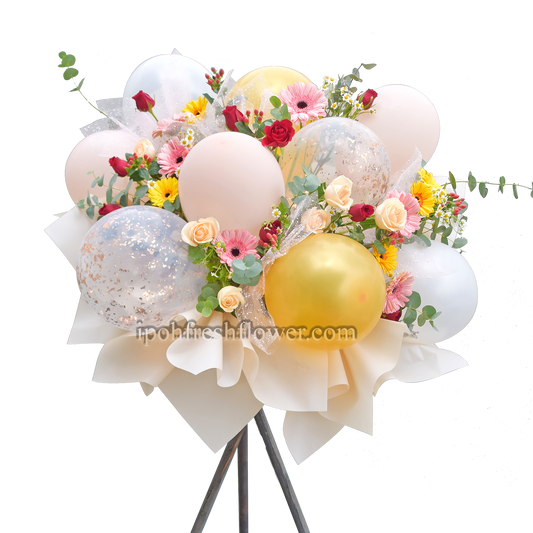 Ceremory| Grand opening flower stand with balloons| Free Delivery