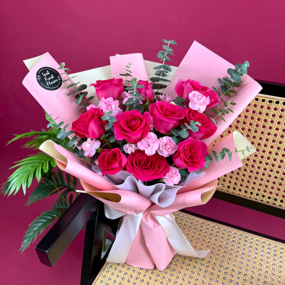 Cherry Pink| Fresh Flower Bouquet| Same Day Delivery Ipoh