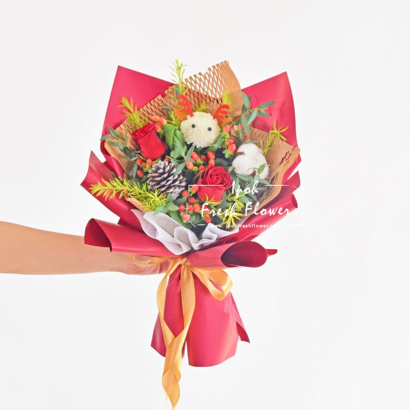 Christmas Carole| Christmas Hand Bouquet| Same Day Delivery Ipoh