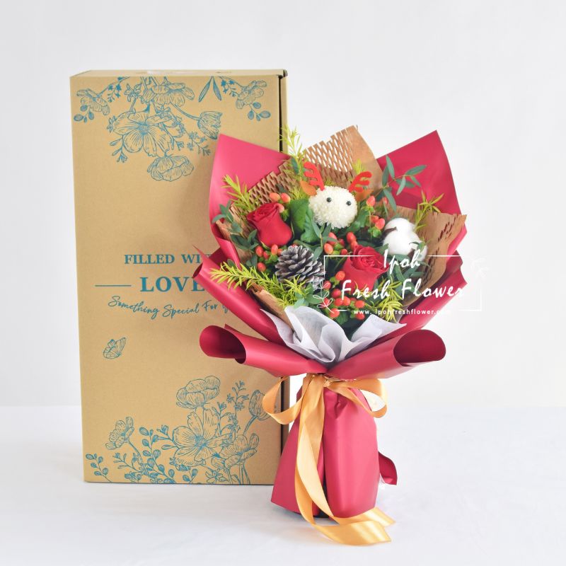 Christmas Carole| Christmas Hand Bouquet| Same Day Delivery Ipoh