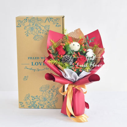 Christmas Carole| Christmas Hand Bouquet| Same Day Delivery Ipoh