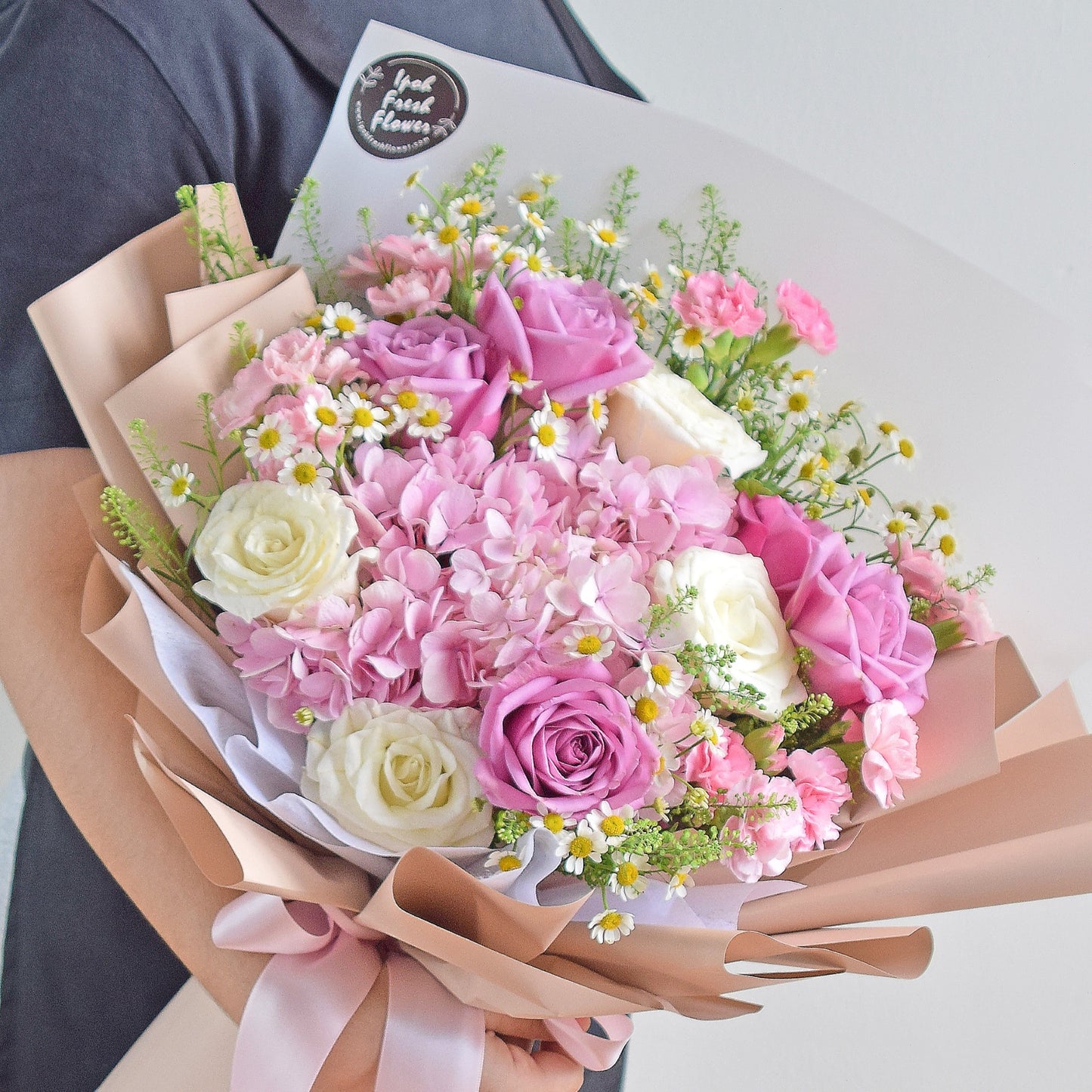 Cinderella| Hydrangea Fresh Flower Bouquet| Same Day Delivery