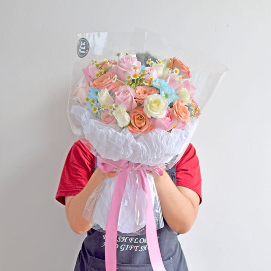 Claire Roses Bouquet| Fresh Flower Delivery