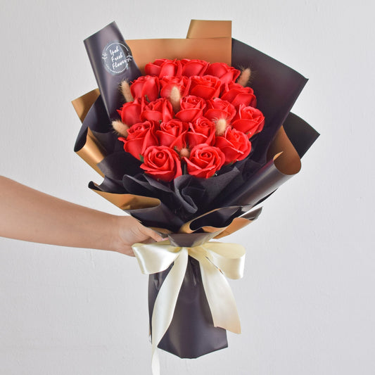 Classical Red Soap Flower Bouquet| Same Day Delivery