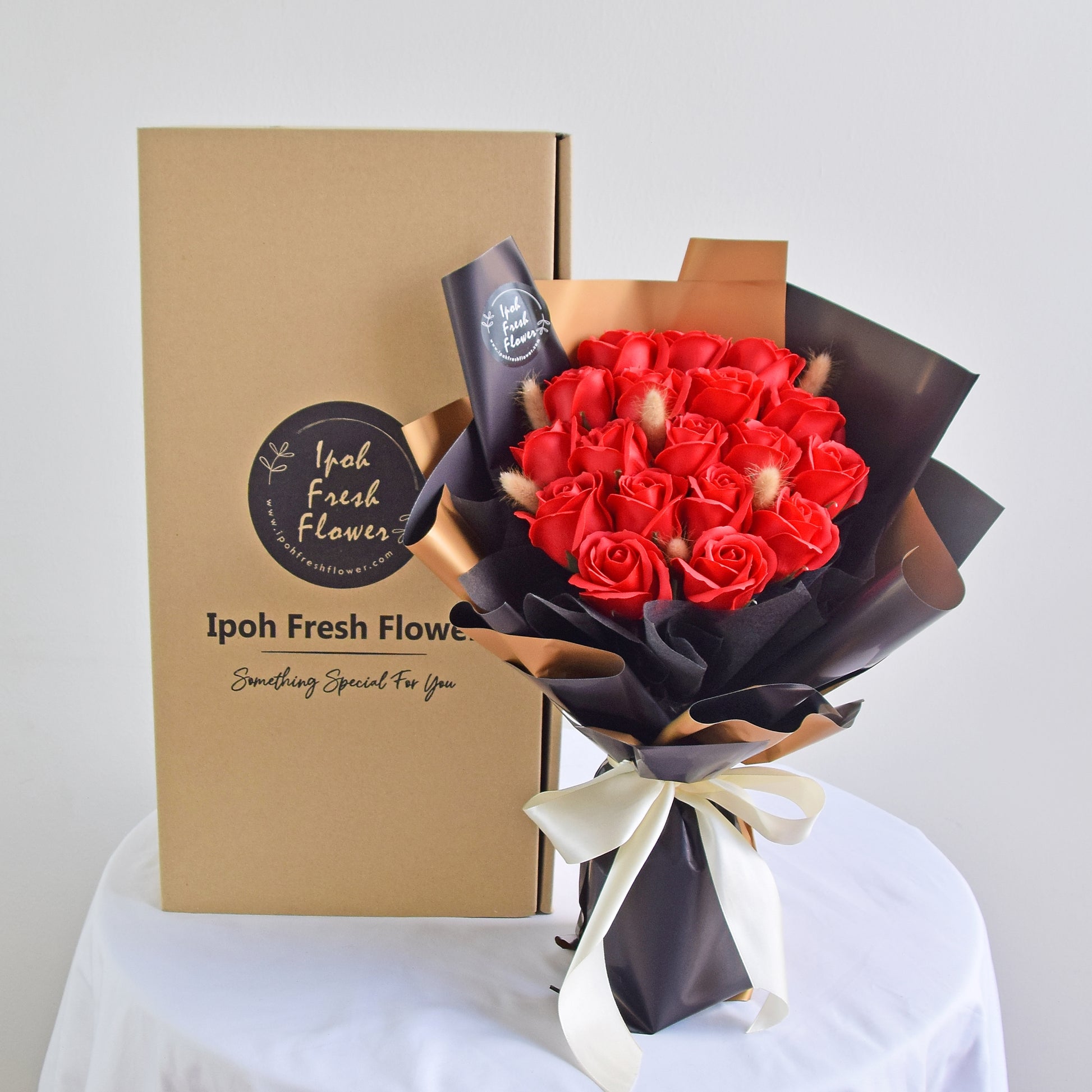 Classical Red Soap Flower Bouquet| Same Day Delivery