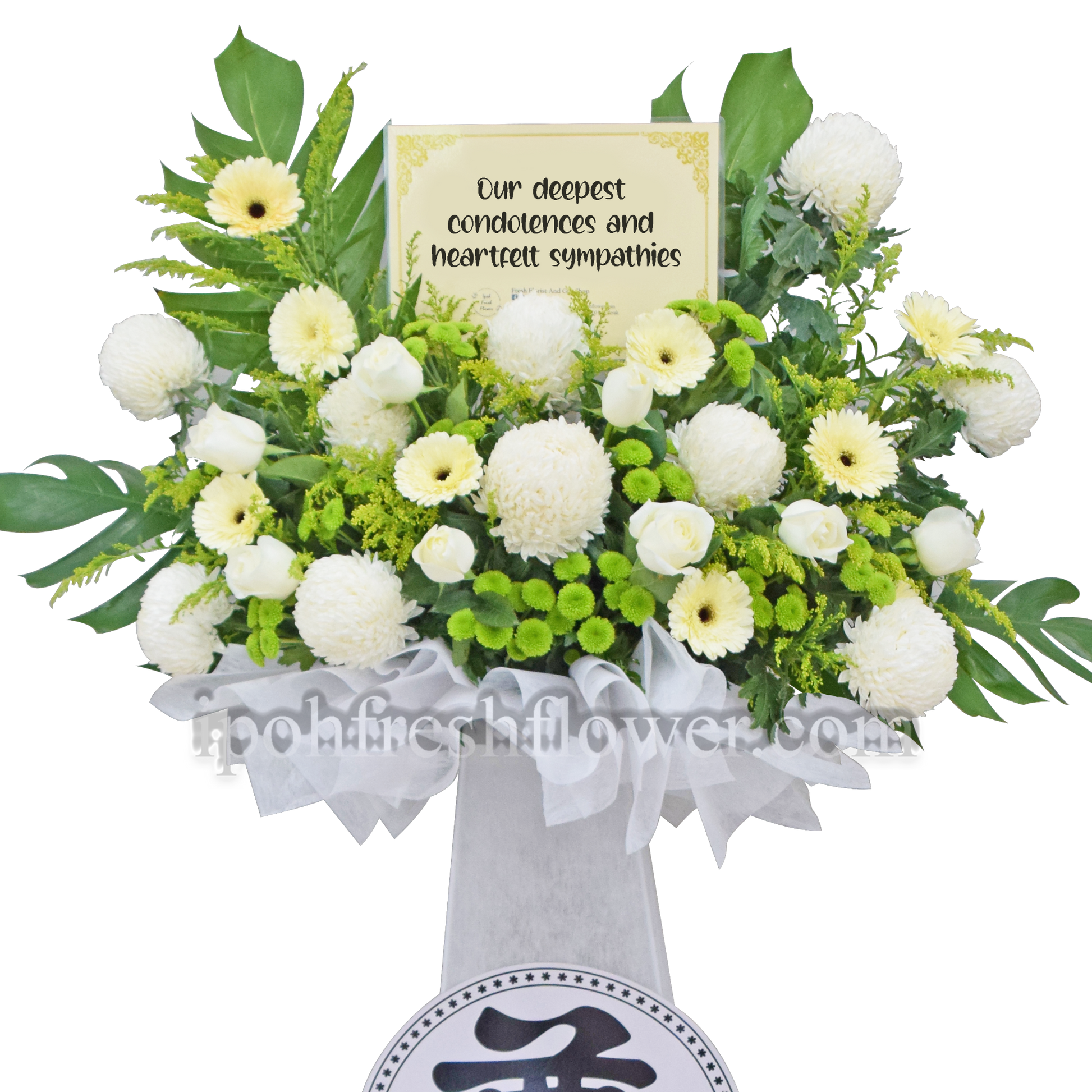 Condolence Flower Stand E1 Same Day Free Delivery Ipoh Fresh Flower