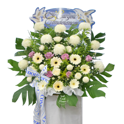 Condolence Wreaths & Funeral Flower Stand B6| Free Delivery