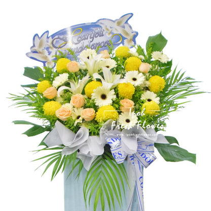 Condolence Flower Stand B7| Same Day Delivery Ipoh Taiping Perak
