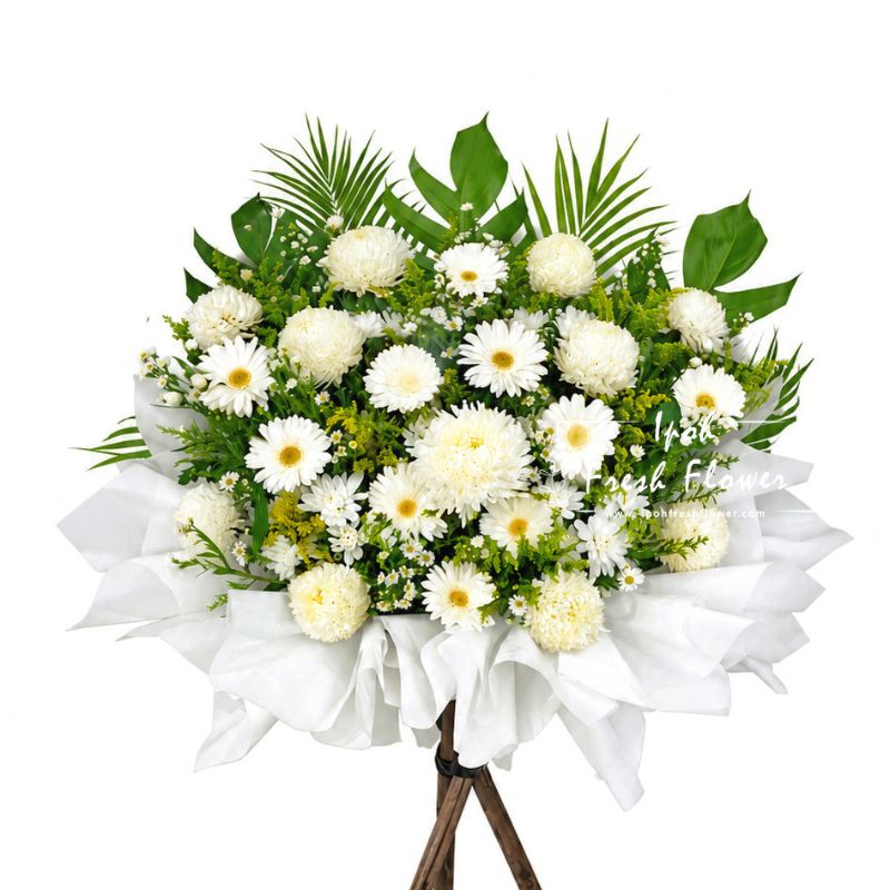 Condolence Flower Stand T1| Same Day Delivery Ipoh Perak