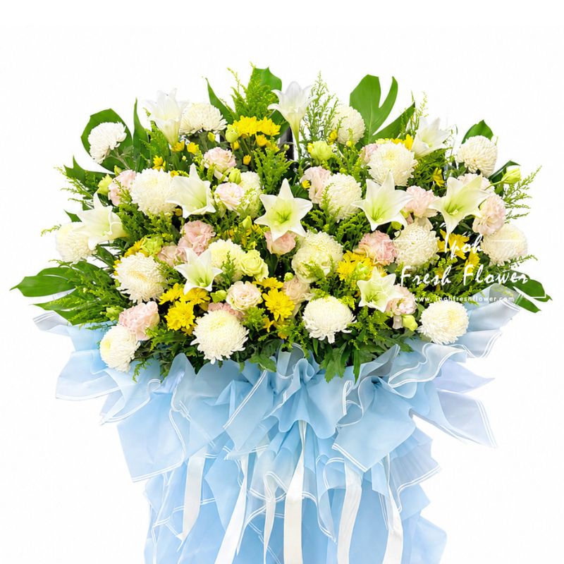 Peaceful Horizon Grand Condolence Flower Stand| Same Day Delivery Ipoh