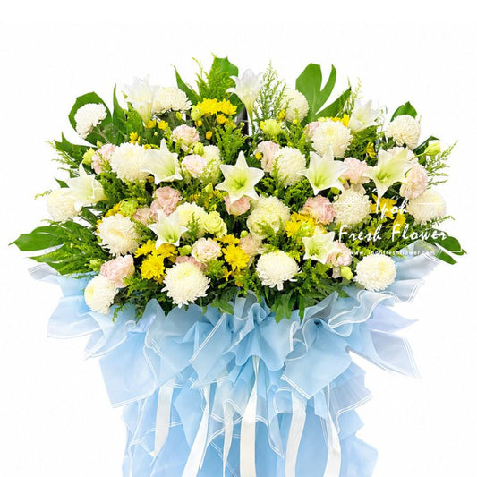 Peaceful Horizon Grand Condolence Flower Stand| Same Day Delivery Ipoh