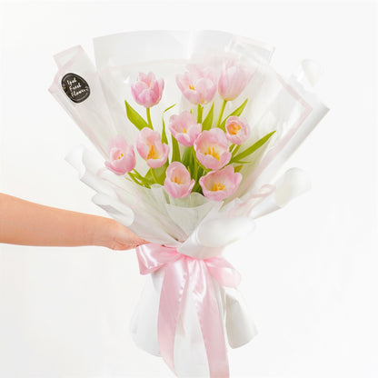 Yonina Pink Tulip Bouquet| Fresh Flower Bouquet Delivery