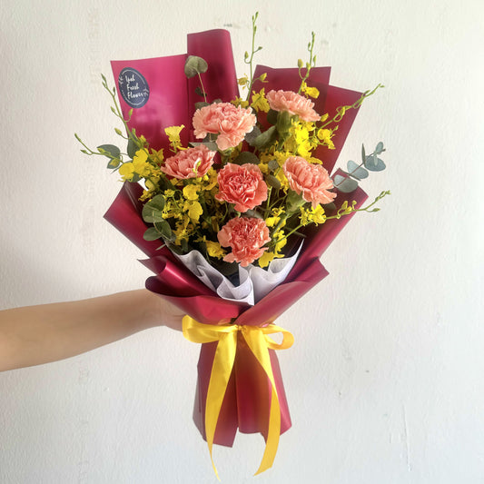 Dancing Queen | Orchids & Carnation Fresh Flower Bouquet