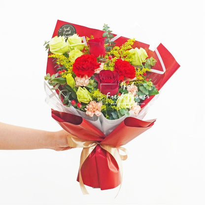 Daphne- Red| Fresh Flower bouquet| Free delivery