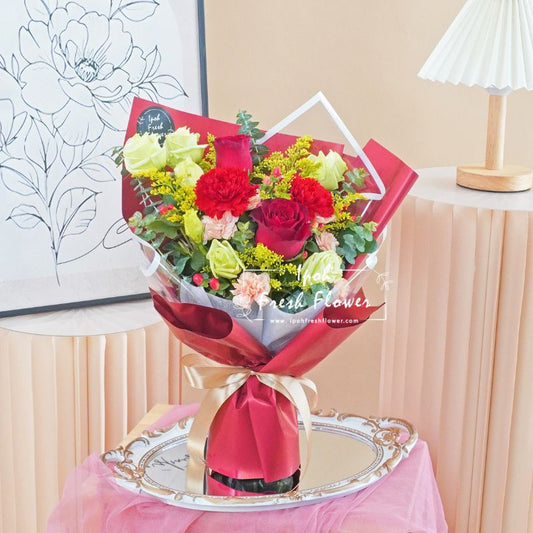 Daphne- Red| Fresh Flower bouquet| Free delivery