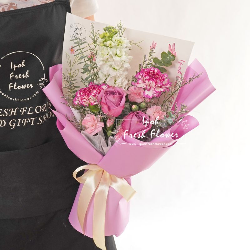 Edwina| Fresh Flower Bouquet| Same Day Delivery Ipoh Taiping