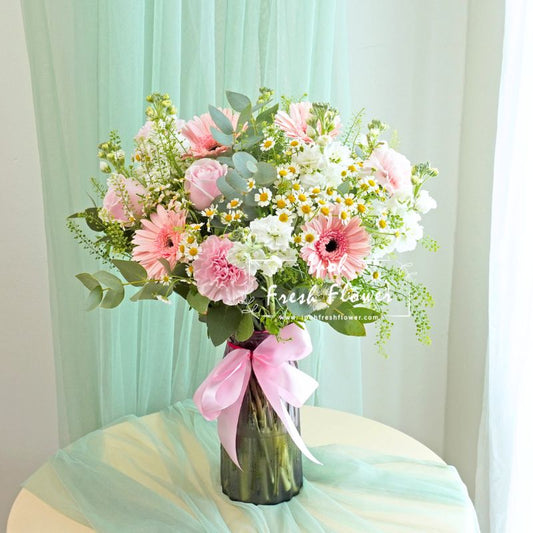 Elena | Fresh Flower Vase Arrangement | Same Day Gift Delivery