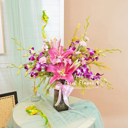 Elena | Fresh Flower Vase Arrangement | Same Day Gift Delivery