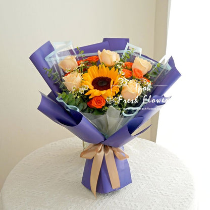 Eliot Fresh Flower Bouquet| Father's Day Special| Same Day Delivery Ipoh 