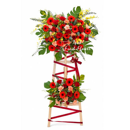 External Red| Fresh Flower Grand Opening Stand| Same Day Delivery Ipoh