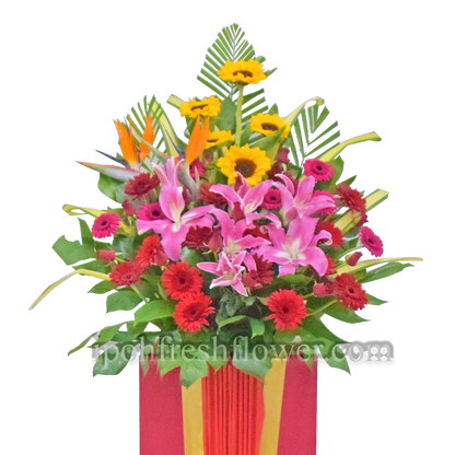 External Red| Fresh Flower Grand Opening Stand| Free Delivery