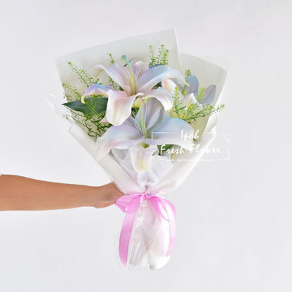 Ezra| Fresh Lilies Bouquet| Same Day Delivery Ipoh Taiping