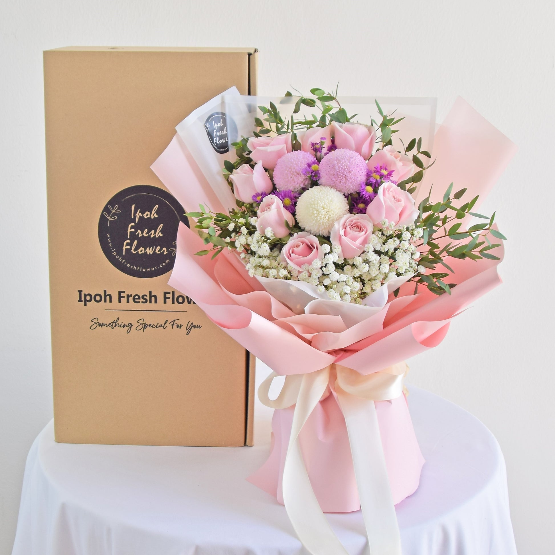 Fair Lady| Pink Roses Fresh Flower Bouquet| Same Day Delivery