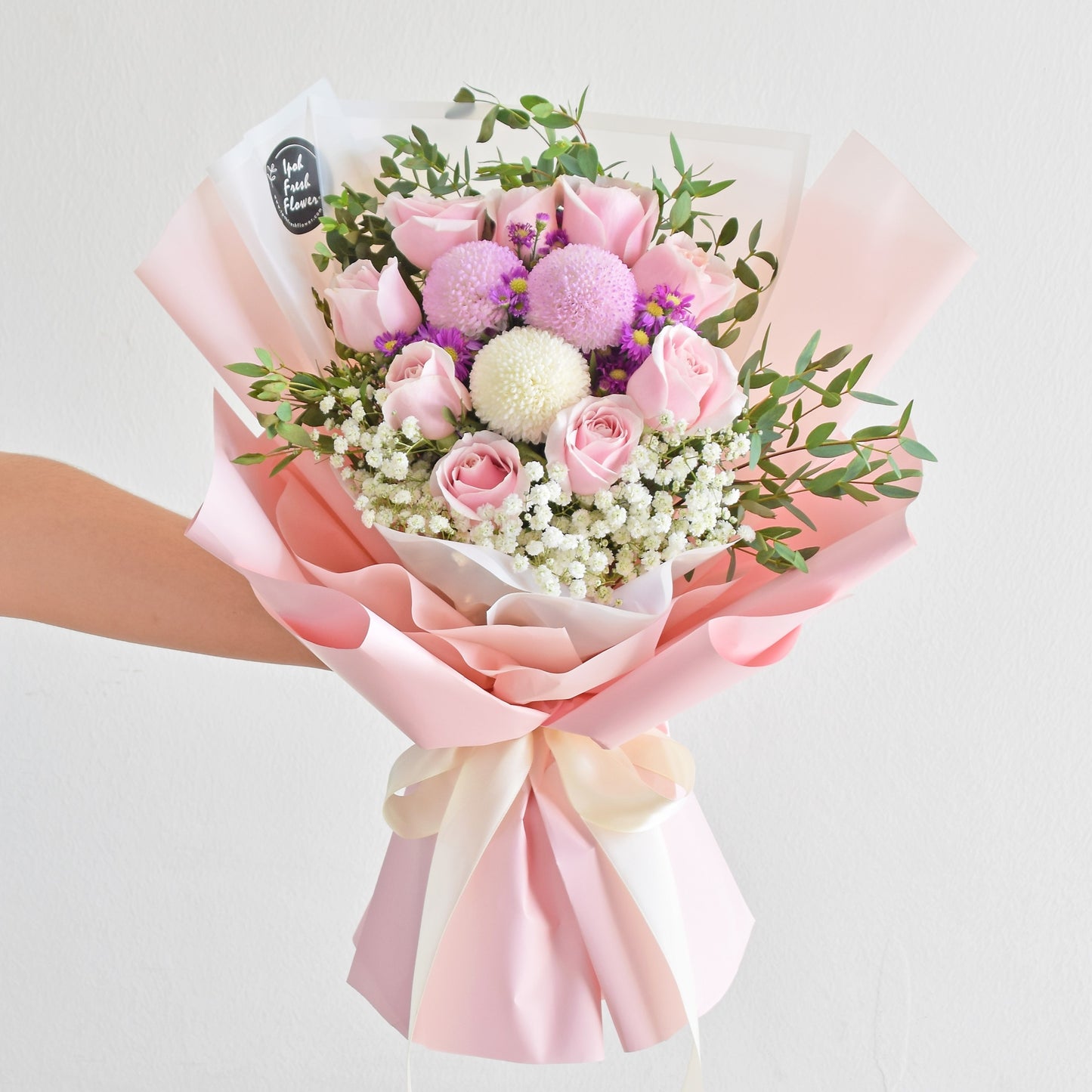 Fair Lady| Pink Roses Fresh Flower Bouquet| Same Day Delivery