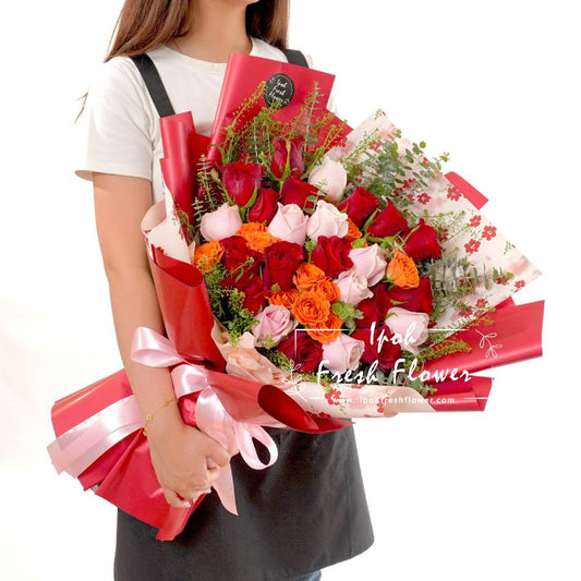 Fannie| Valentine Roses Bouquet| Fresh Flower Delivery