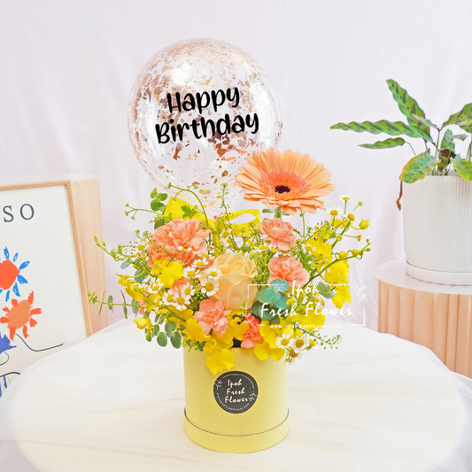 Fiamma| Balloon Flower Box| Fresh Flowers| Same Day Delivery 