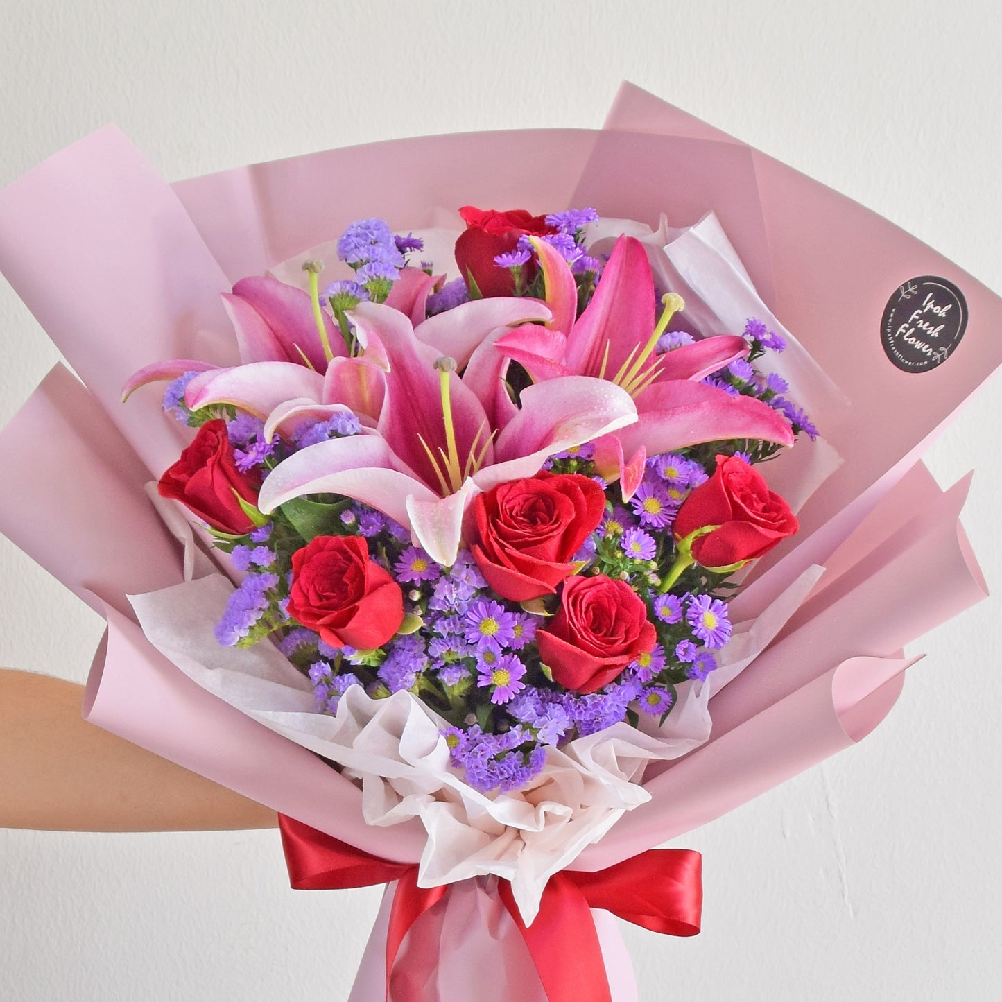 Fragrance| Lilies & Roses Fresh Flower Bouquet| Same Day Delivery