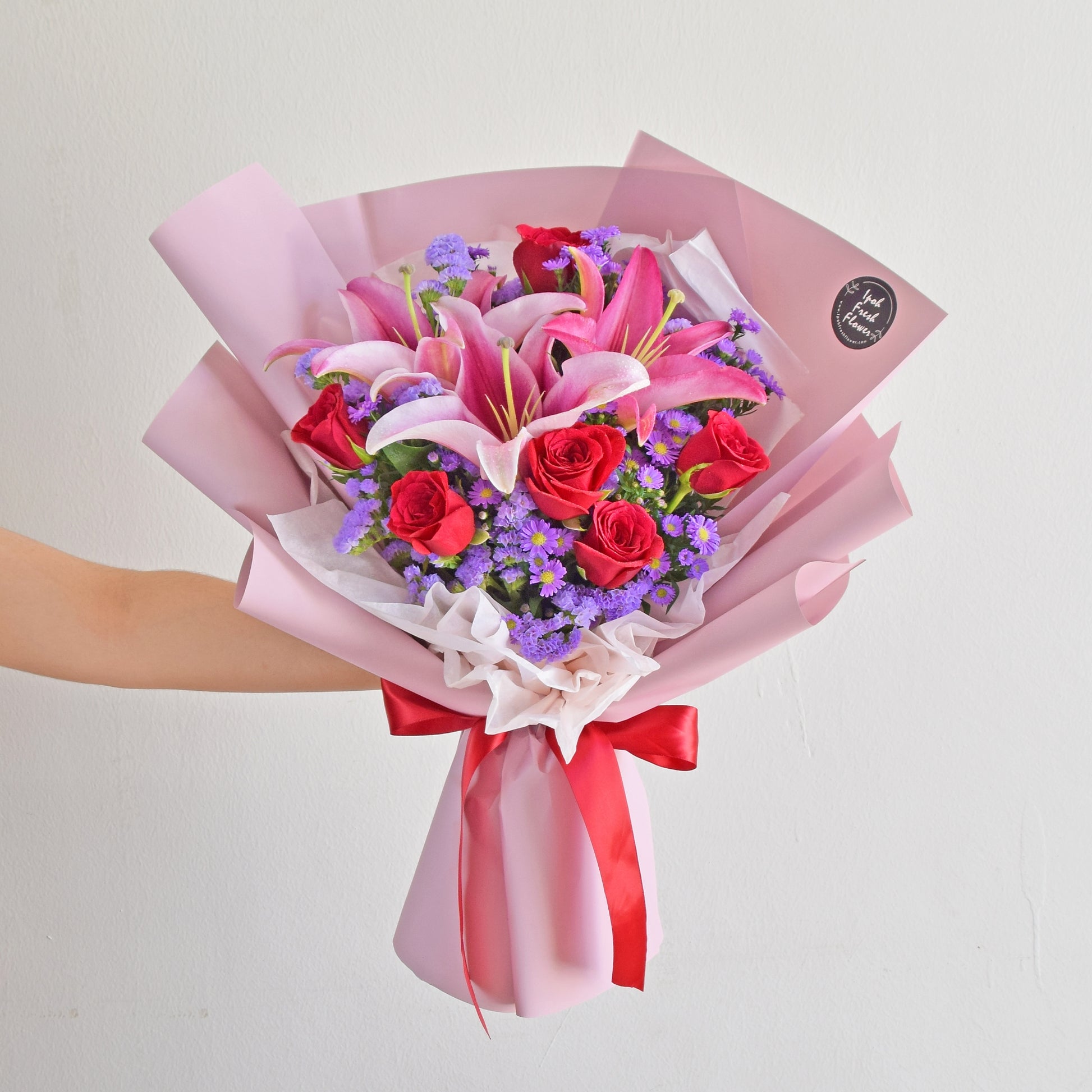 Fragrance| Lilies & Roses Fresh Flower Bouquet| Same Day Delivery