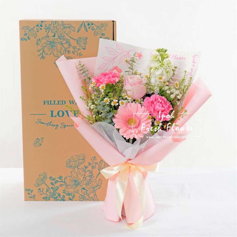 Francesca| Fresh Flower Bouquet| Same Day Delivery Ipoh Taiping